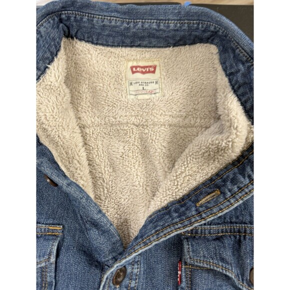 Levi's Sherpa Trucker Men's Shirt Jacket- Size Large - Picture 10 of 16